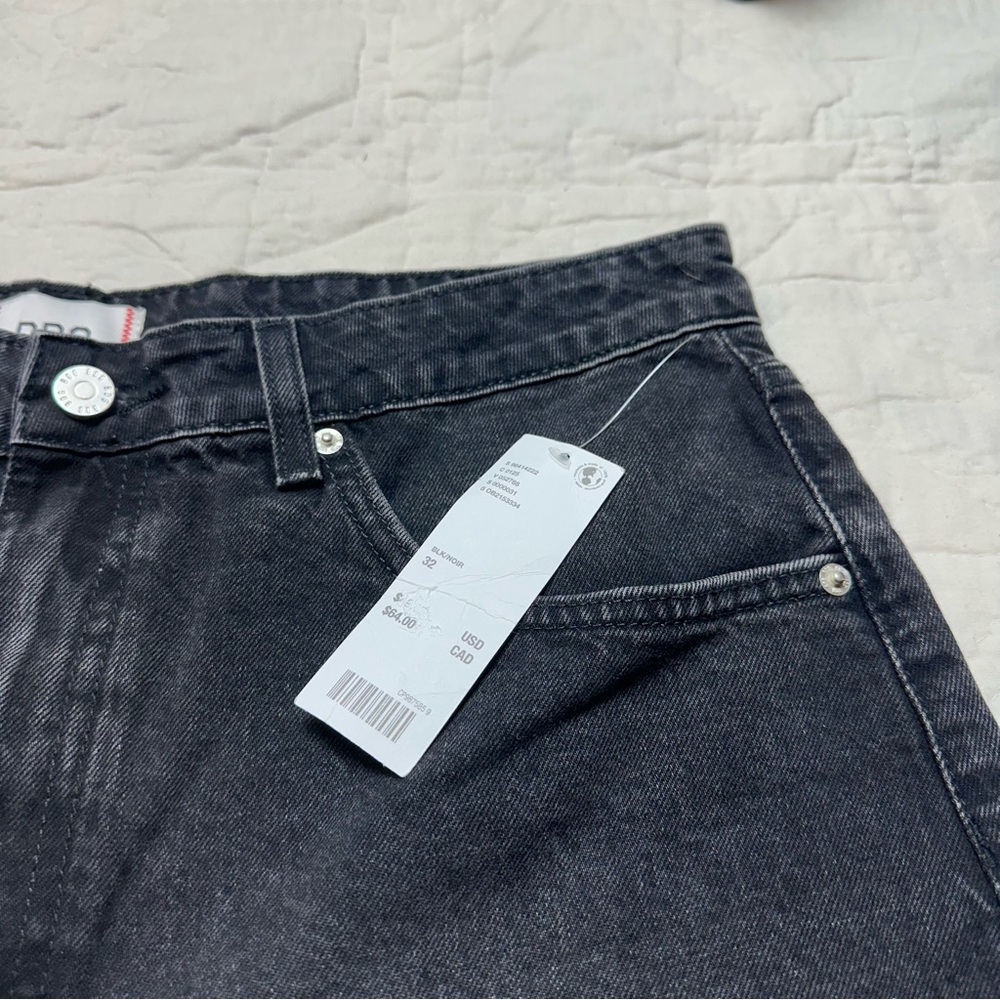Washed Black Denim Shorts | High-Rise Relaxed Vintage-Style · BDG - Picture 7 of 13